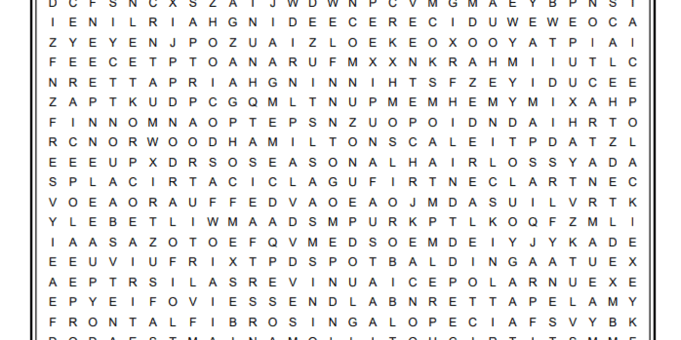 Hair Loss/Hair Replacement Word Search
